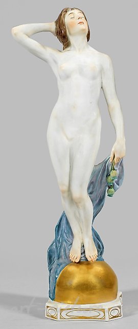 Great allegorical Meissen Art Nouveau figure "The Night"