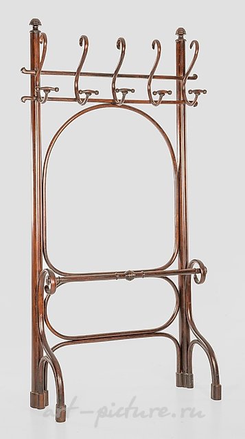 Большая австрийская вешалка из букового дерева Thonet