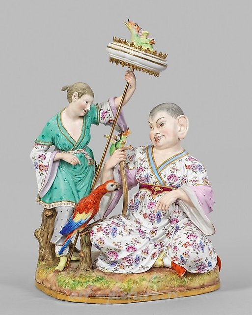 Great rare Meissen "Pagoda Group"