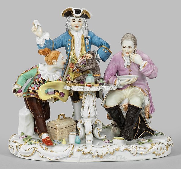 Meissen Dental Group with Monkeys and Harlequin