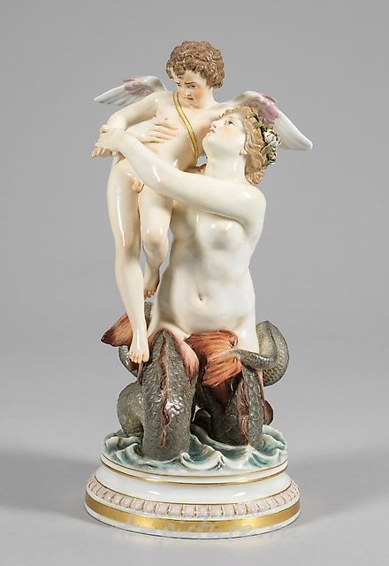 Nereid with Cupid by Meissen