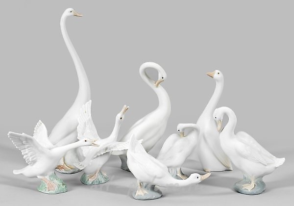 Фарфоровые фигурки лебедей из Испании: коллекция Lladro/Nao