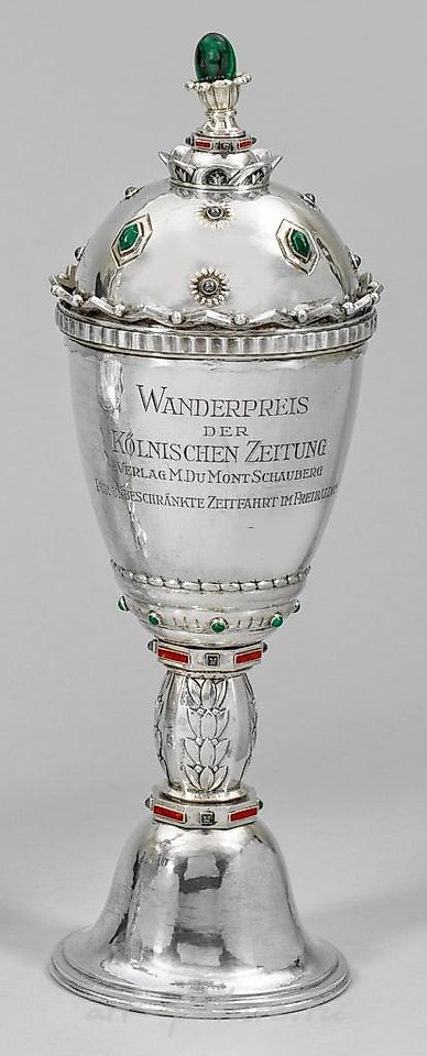 Art Nouveau - Lid Trophy as a Wander Prize for Free Balloon Flight