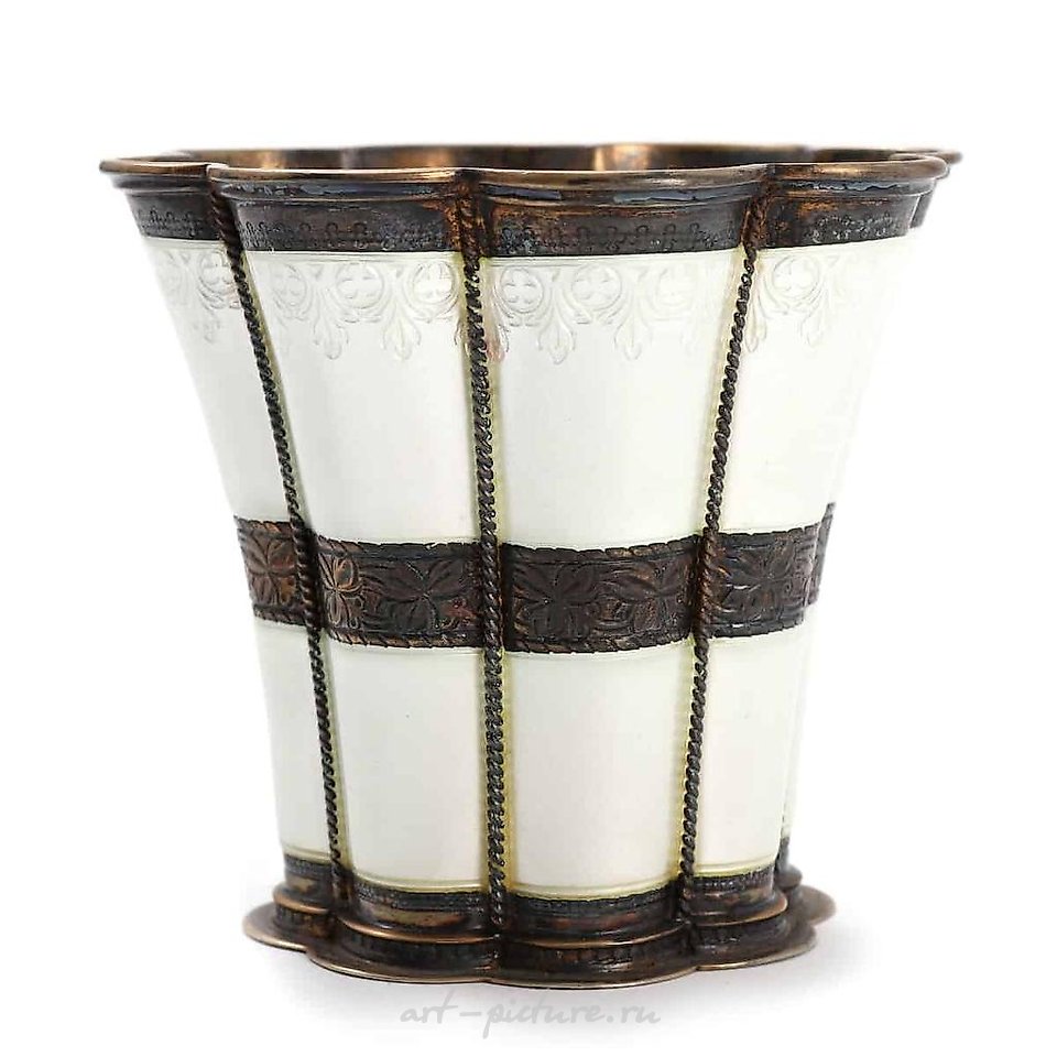 Cup or vase "Margret Cap." Silver, enamel. Denmark, workshop of A. Michelsen (supplier to the Danish Royal Court).