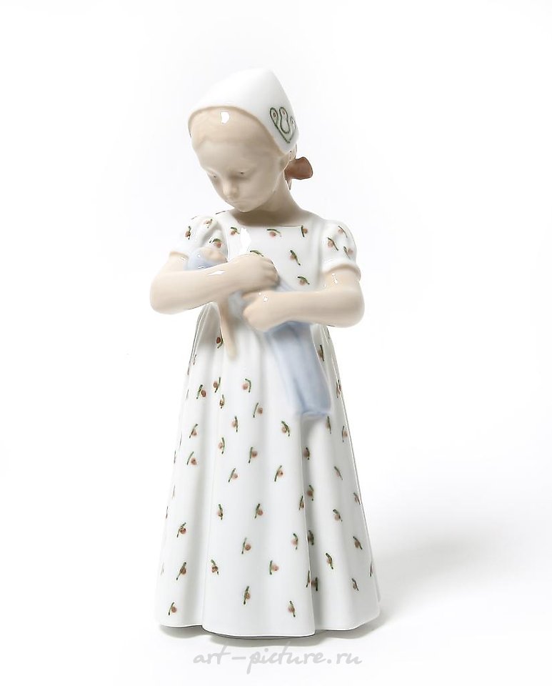 Mari. The girl with the doll. Denmark, Copenhagen, Bing & Grondahl.