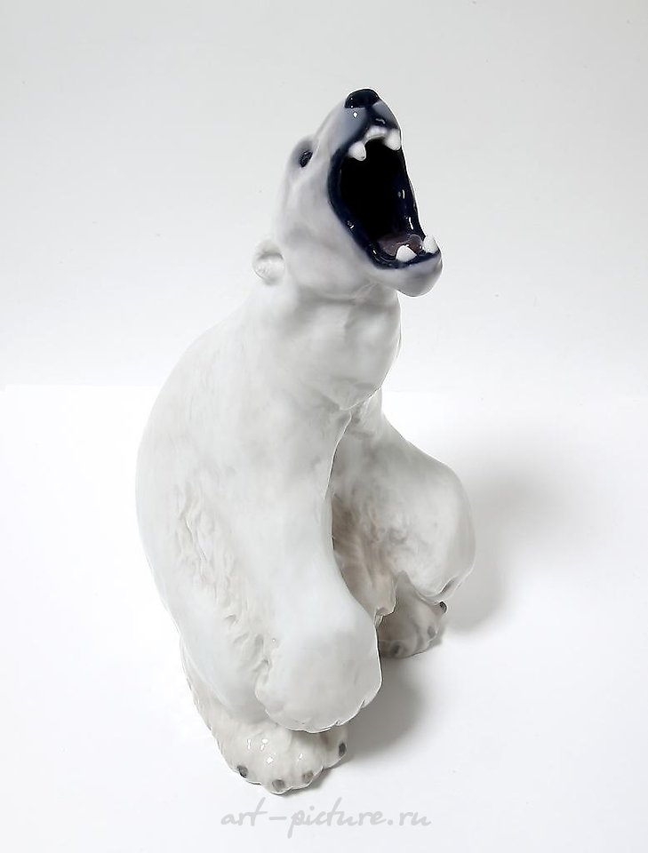 Белый полярный медведь. Дания, г. Копенгаген, Royal Copenhagen, 1898-1923 гг.