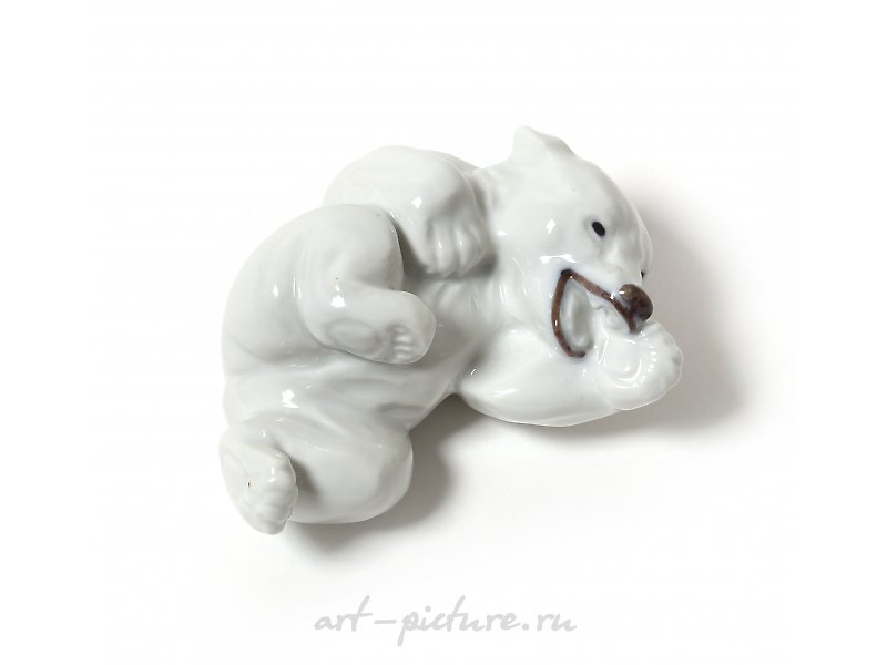 White polar bear cub. Denmark, Copenhagen, Royal Copenhagen.