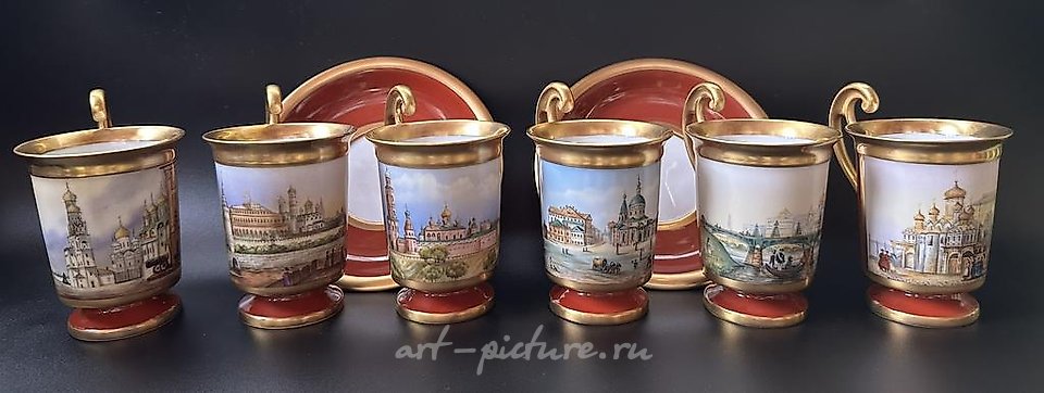 Чайная пара Виды Москвы мастерская Быстрицкой