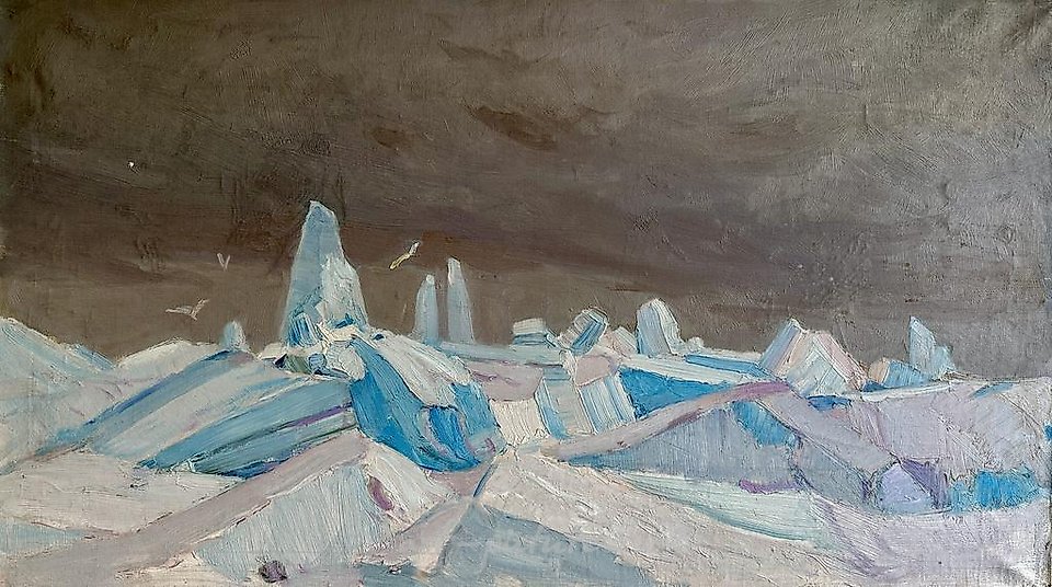 The ice hummock by Dixon Island.
