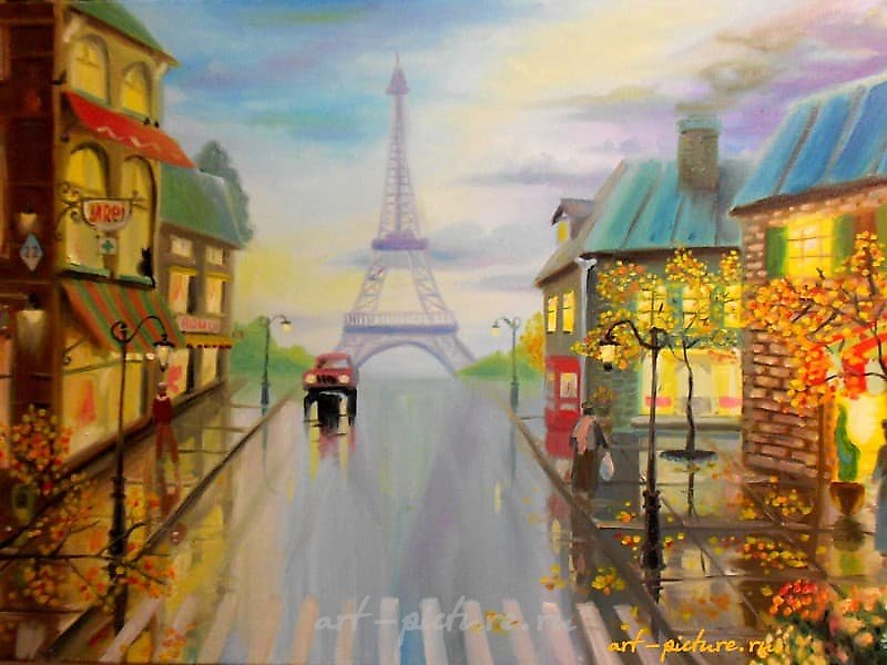 "Somewhere in France, oil on canvas."