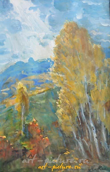 Осень Бумага, акварель, гуашь. 