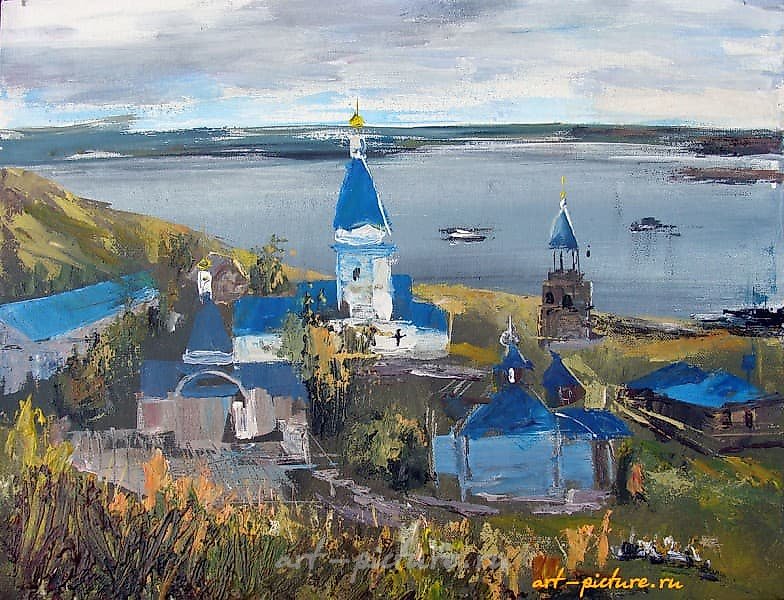 Источник на Волге акрил,холст