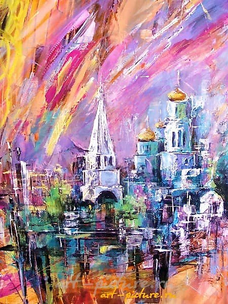 Салют акрил,холст