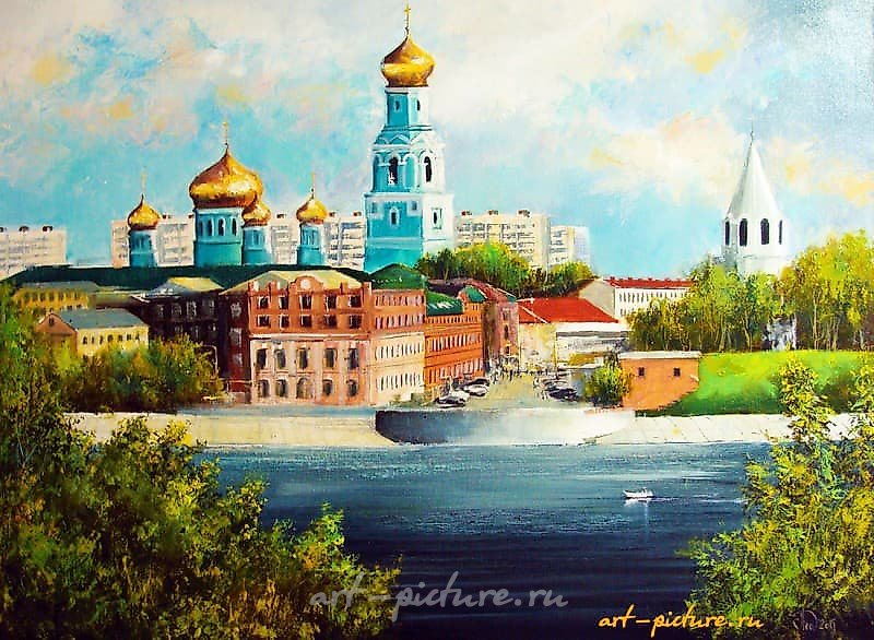 Вид на Кремль масло,холст