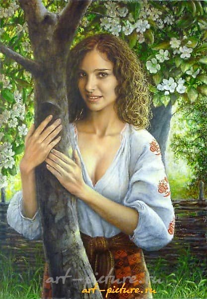 В  садочку масло, холст 