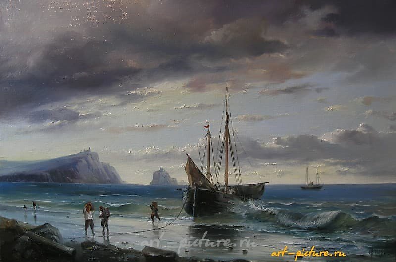 "Seascape canvas/oil"