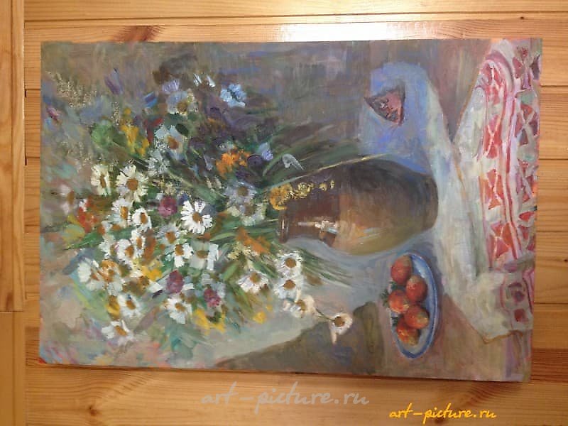 花束 油画，画布