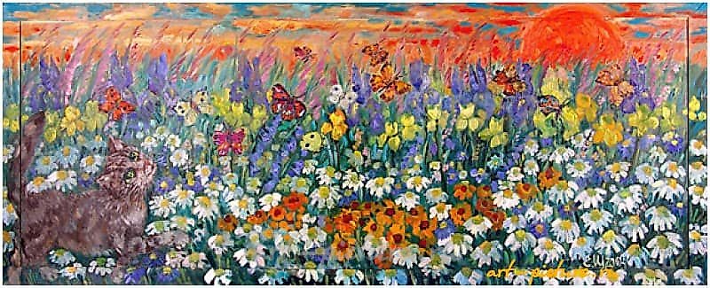 Caty-and-butterflies Холст , масло 