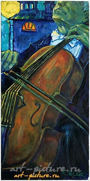 Violoncellist Холст, масло 
