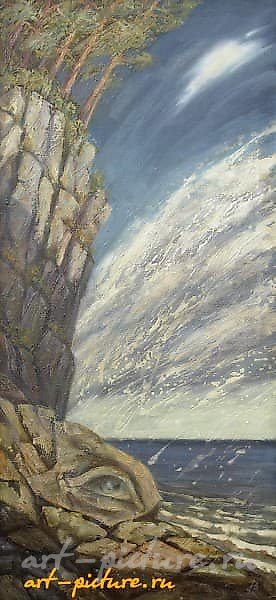 Скалы масло, холст 