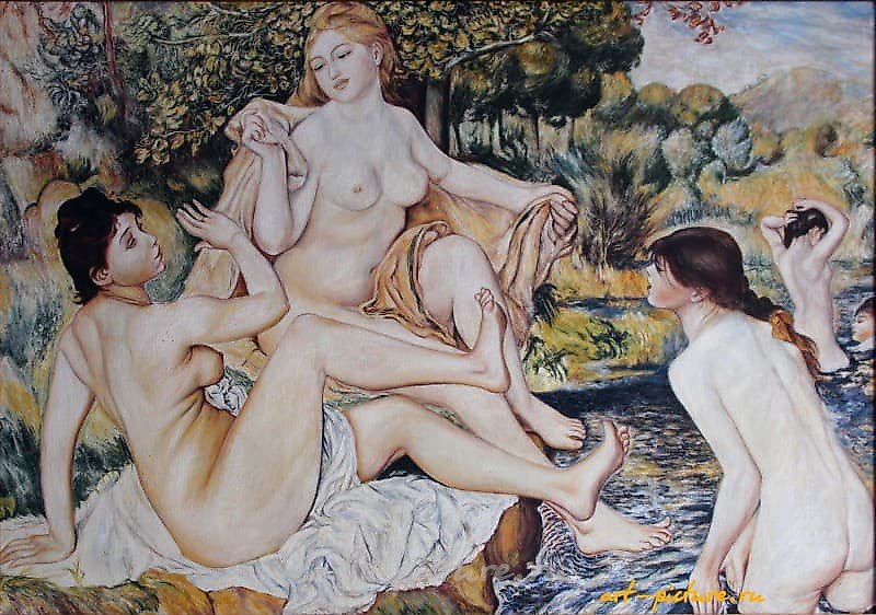 Большие купальщицы. Копия П. О. Ренуара холст, масло 