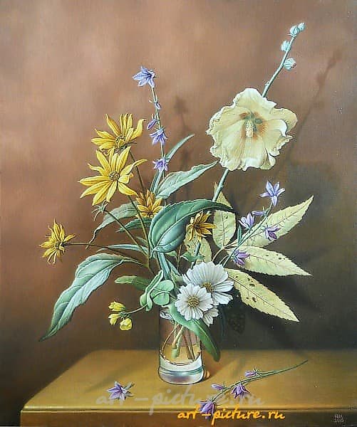 "Children's bouquet canvas, oil"