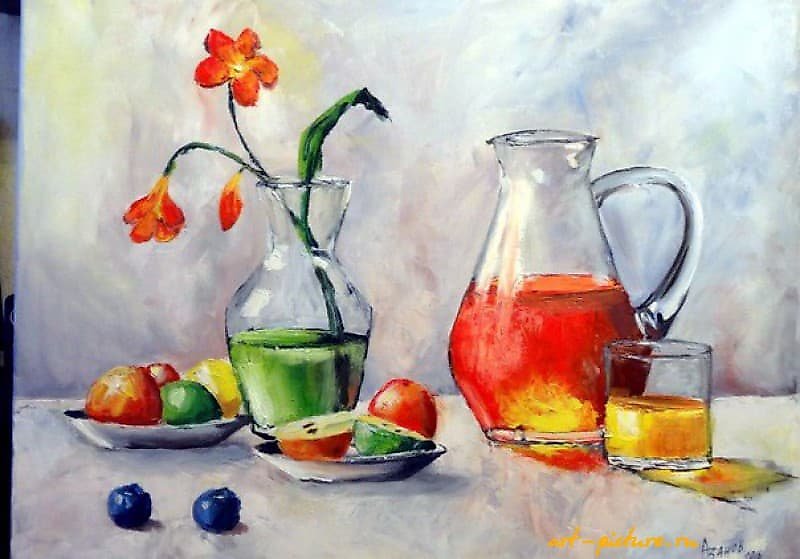 The translation of "Радость лета масло, холст" into English is "The Joy of Summer oil, canvas."