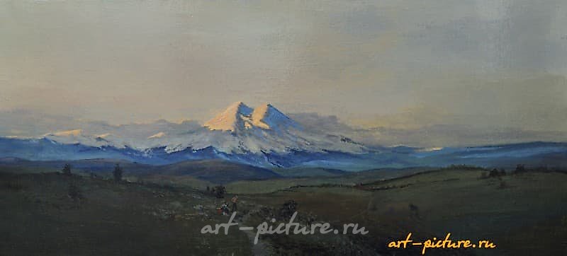 Вид на Эльбрус Холст/Масло 