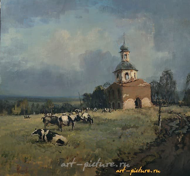 "Погост Славуй. Перед Дождём" Холст/Масло 