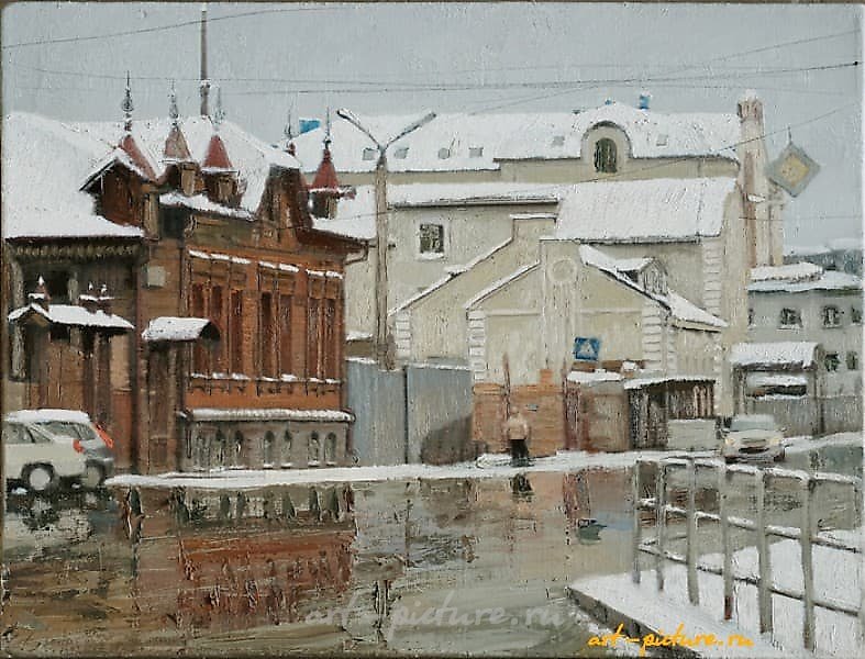 Старые уголки Челябинска. Ул. Труда. холст, масло 