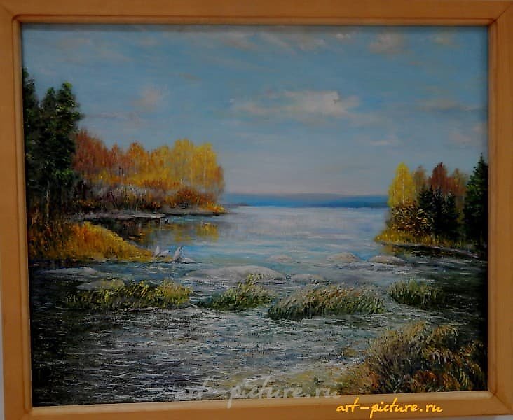 Осенняя тишина Масло, ДВП 