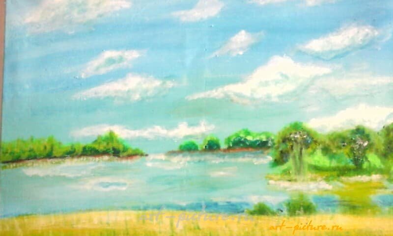 ПЕЙЗФЖ ** СОЛНЕЧНЫЙ  ДЕНЬ ** ХОЛСТ.МАСЛО 