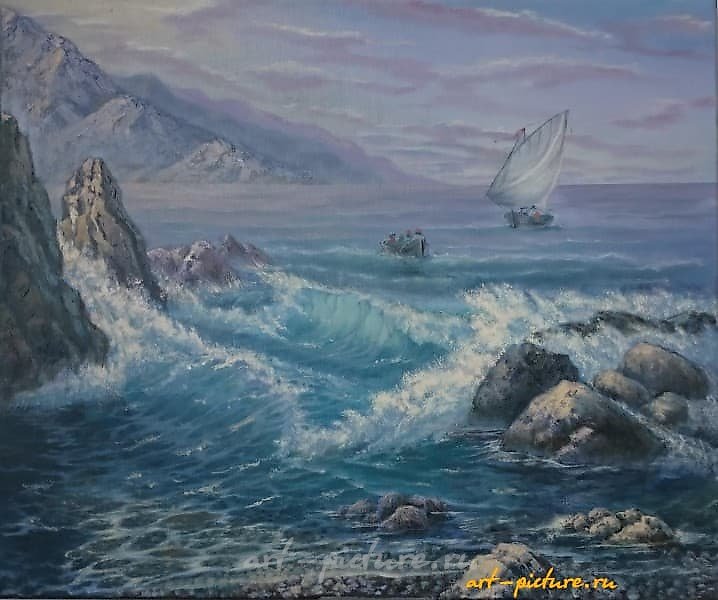 "Баркас" холст, масло 