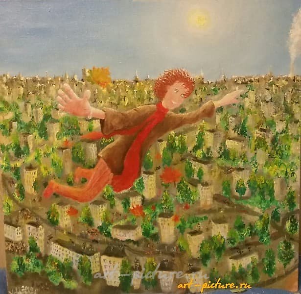 Полет масло холст 