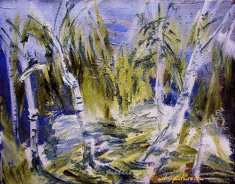 Предчувствие весны масло, холст 