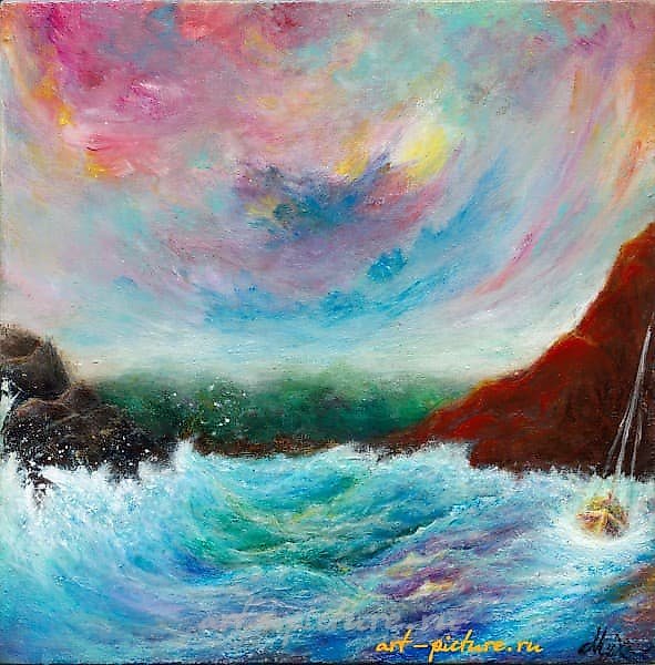 "40 knots, acrylic, canvas"
