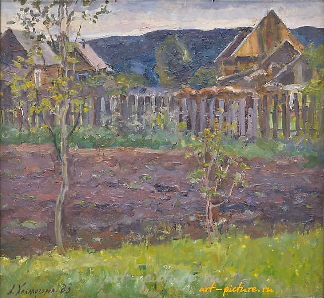 Вид из моего окна масло, картон 