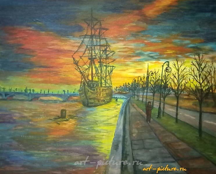 The translation of "Встреча Холст, акрил" into English is "Meeting Canvas, acrylic."