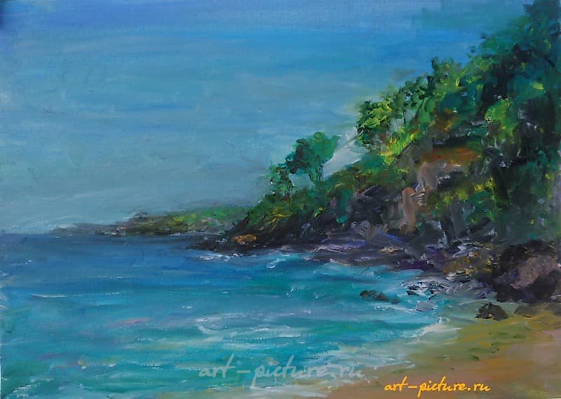 "Deserted Shore, oil on canvas"