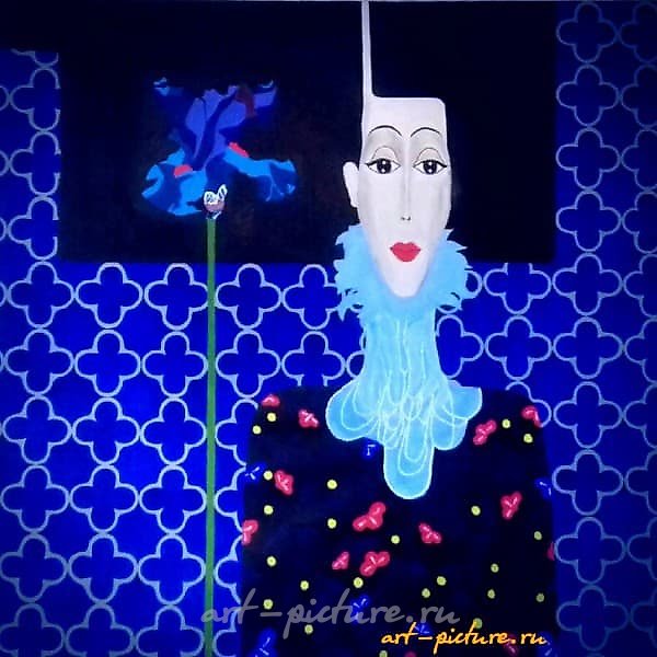 "Successful lady with a yearning soul. Oil, canvas."