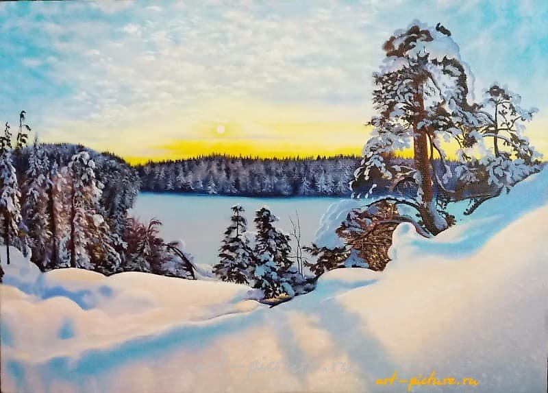Стронциановый закат масло, холст 