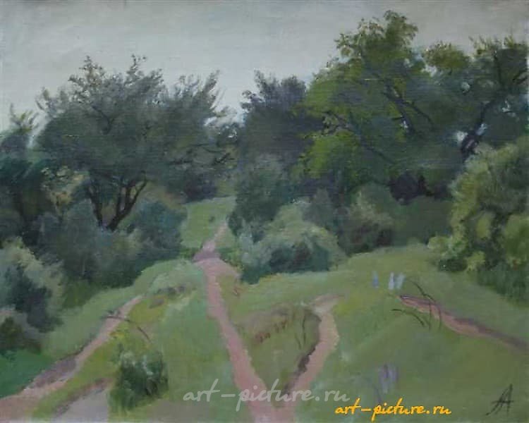 Горные тропинки. Холст, масло. 52 х 65 см