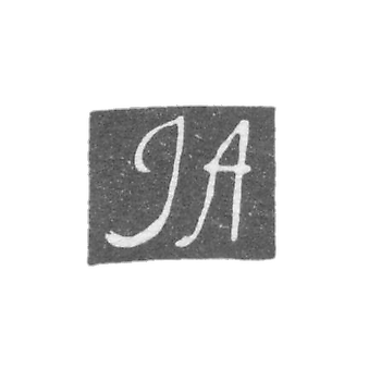 Клеймо мастера Адалаускас И. (Adalauskas I.) - Вильно - инициалы "JA" - 1806 г.