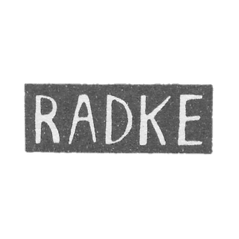Клеймо мастера Радке - Минск - инициалы "RADKE" - 1892 г.