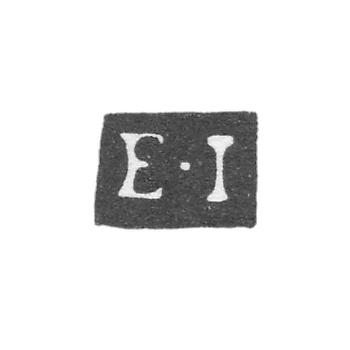 Клеймо пробирного мастера Москвы - Иванов Егор - инициалы "E-I" - 1752-1758 гг.