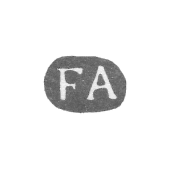 Клеймо мастера Аллениус Фабиан Фредерик - Ленинград - инициалы "FA"