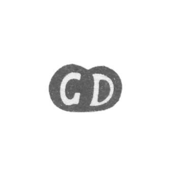 Клеймо мастера Дехант Георг - Рига - инициалы "GD"