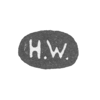 Клеймо мастера Вигстрем Генрих - Ленинград - инициалы "H.W."