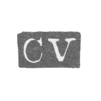 Клеймо мастера Вельш Христиан Андреас - Ленинград - инициалы "CV"