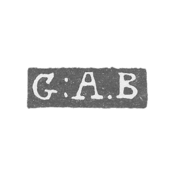 Клеймо мастера Бернстрем Густав Абрам - Ленинград - инициалы "G:A.B"